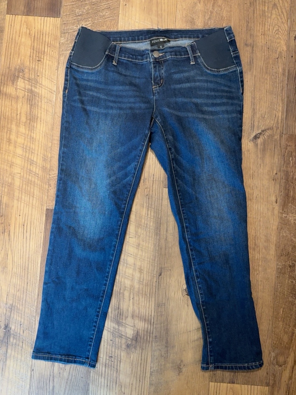 Indigo Blue Dark Wash Maternity Jeggings